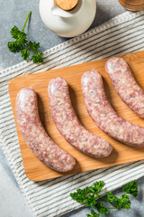 Organic Raw Pork Bratwurst Sausage