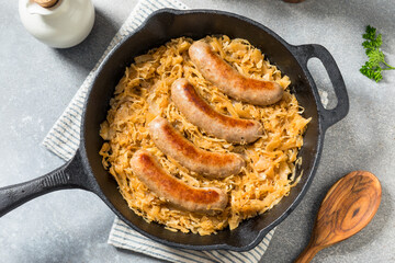 Homemade Savory Bratwurst and Sauerkraut