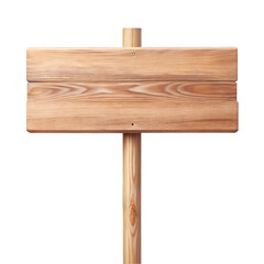 Two horizontal wooden planks on a single wooden pole isolated on black signboard signpost