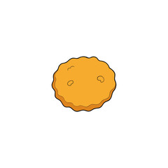 Cartoon chicken nugget isolated on transparent background