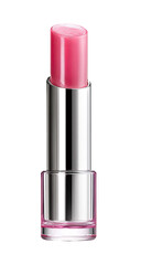 A light pink lip gloss in a silver tube