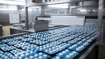 Pharmaceutical Production Line with Blister Packs of Pills