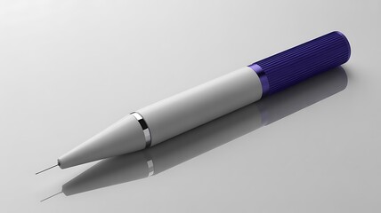 Precision Pen with Fine Tip and Purple Grip