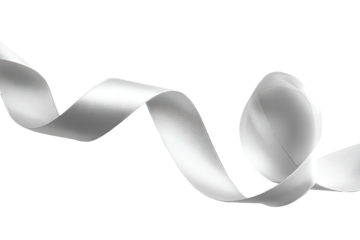 Abstract ribbon design.  Silvery white ribbon, flowing, curving