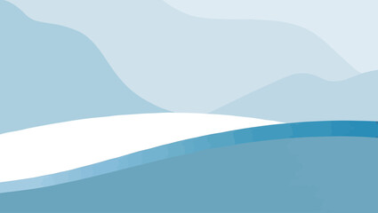 Abstract flowing waves of blue and white with soft gradients