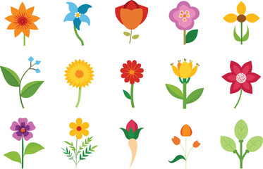 Ultimate flower collection 200 detailed vector illustrations for design projects isolated on transparent background