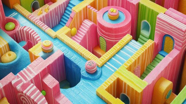 Whimsical Candy Maze: A Delightful Journey Through a Sweet Labyrinth