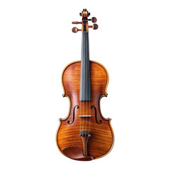 Obraz premium Classic wooden violin musical instrument isolated on a clean plain background studio shot illustration