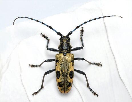 Detailed Close-up of a Longhorn Beetle - Powered by Adobe