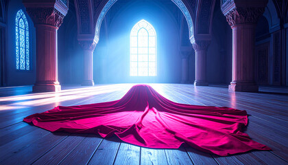 Sufi Whirling Dervish Cloak . Religion concept. Generated Image