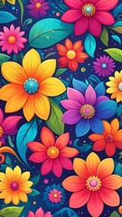 Vibrant floral pattern (1)