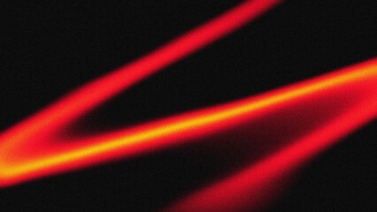 abstract red and orange light streaks on dark grain noise texture and grunge background