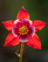 Vibrant red and pink flower close-up