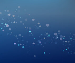 Kids Birthday Blue Bokeh Vector Background