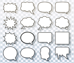 Educational Speech Bubbles Vector Set For Kids And School Design
