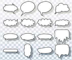 Vector Speech Bubbles With Cloud And Dripping Creative Styles