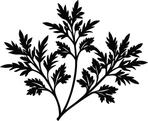 Herb Sprigs Silhouette | Fresh Botanical Vector Design