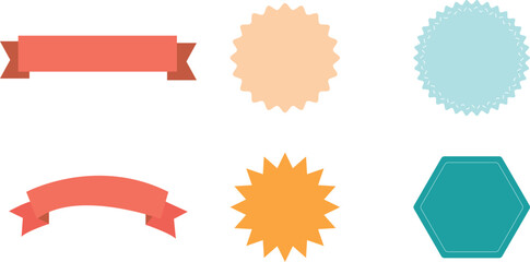set of blank sale tags vector 