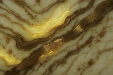 A luxurious marble design where the base color is creamy ivory with flowing veins of liquid gold and brushed bronze.