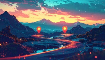 Winding road, two destinations