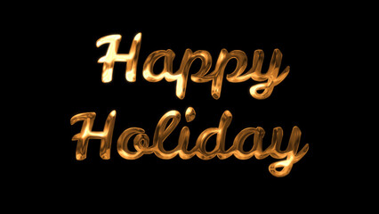 image Happy holiday Handwritten Animation in white color. Transparent background and Green Screen, easy to put into any video. Good for holidays card greeting. 
