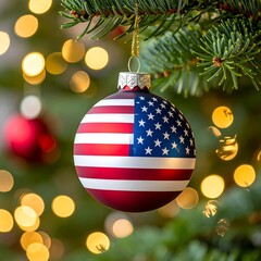 USA Christmas Ornament