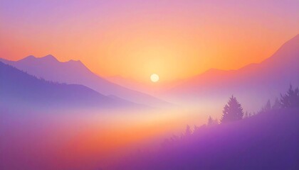Obraz premium Scenic Mountain Sunset A Serene Landscape of Colors and Calm