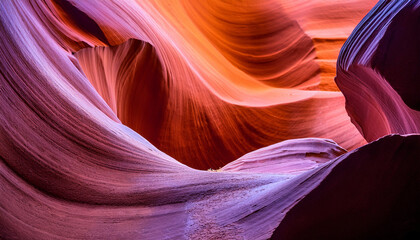 Obraz premium Sedimentary Rock Formation In Antelope Canyon With Dynamic Color Gradients And Textural Stratification