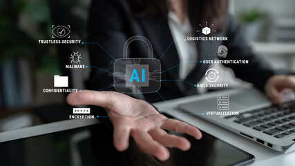 The role of AI in cybersecurity for advanced threat protection and data security. Using AI for...