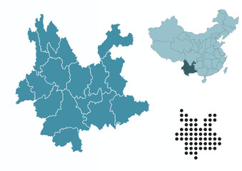 Set maps of Yunnan province