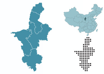 Set maps of Ningxia province