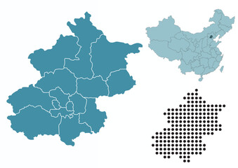 Set maps of Beijing province