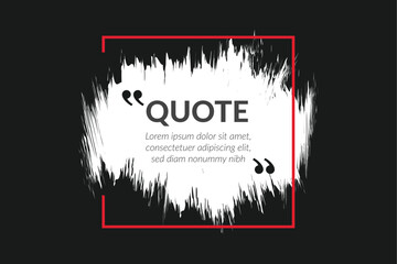 Quote Template with Brush Stroke Effect