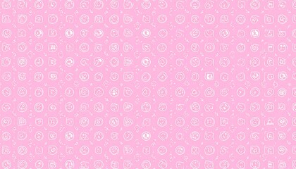 Abstract pattern of small white shapes on a light pink background