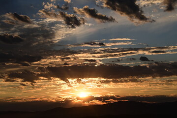 sunrise over the mountains