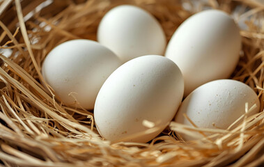 white eggs close-up