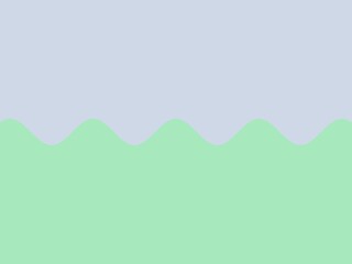 Obraz premium Minimalist wavy landscape with pastel green and gray colors.