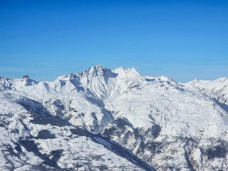 France - Les Arcs - Majestic Alpine Landscape - Snowy mountain valleys