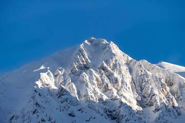 France - Peisey-Nancroix - Snow-Covered Peaks - Sunlit mountain ridges