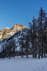  France - Peisey-Nancroix - Mine Palace - Winter mountain landscape with deep snow