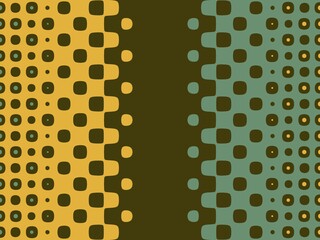 Abstract geometric pattern with retro rounded shapes in earthy tones.