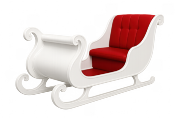 Santa claus sleigh ride christmas transport concept