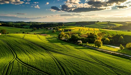 Scenic rural landscape at sunset (1)