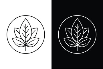 Sassafras leaf flat icon vector on White Background Vector Art Illustration on white background.