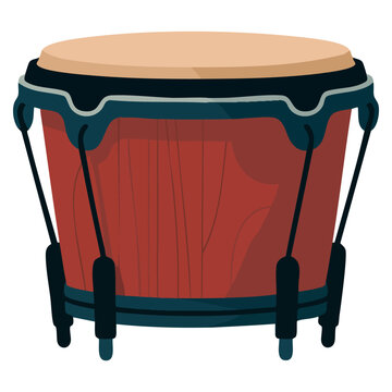 Isolated vallenato legend tambora illustration Colombian folklore percussion heritage music instrument perfect for culture vector art design