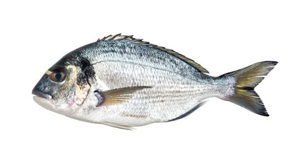 Fototapeta premium Fresh whole fish profile view