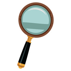 Vector magnifying glass lupe icon illustration design concept symbol discovery zoom tool investigation object search graphic element