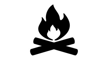 Campfire clip art vector graphic illustration for camping outdoor fire pit and bonfire design needs