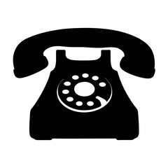 Vintage rotary dial telephone illustration classic communication device old style phone design