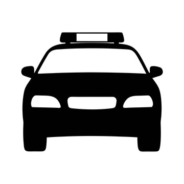 black police car silhouette front view clip art preview